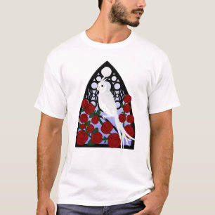 Camiseta Cockatiel & rosas