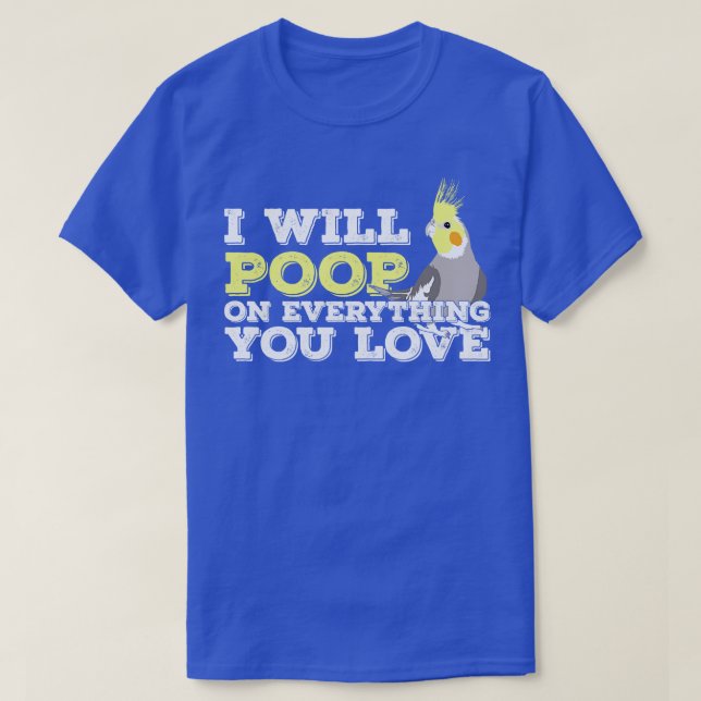 Camiseta Cockatiel Weiro Bird Quarrion Parrot Gift Engraçad (Frente do Design)