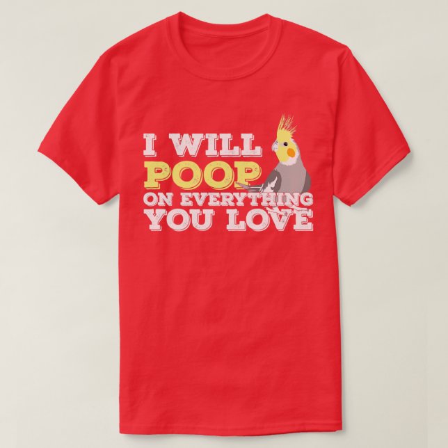 Camiseta Cockatiel Weiro Bird Quarrion Parrot Gift Engraçad (Frente do Design)