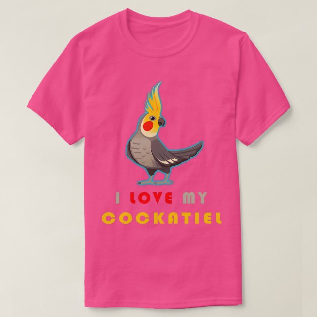 Camiseta CockatielEngraçada Ideia para pássaros de sobra (Frente do Design)