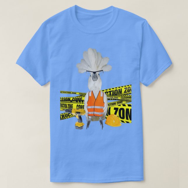 Camiseta Cockato de Construção (Frente do Design)