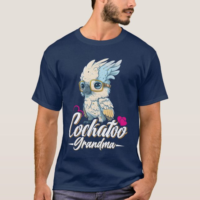 Camiseta Cockatoa vovó amante de pássaros papagaios amantes (Frente)