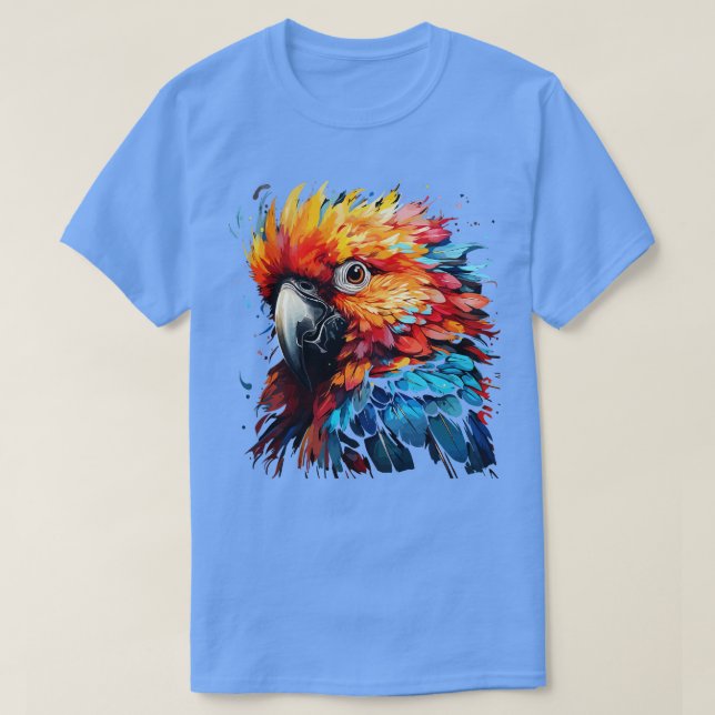 Camiseta Cockatoo arco-íris (Frente do Design)