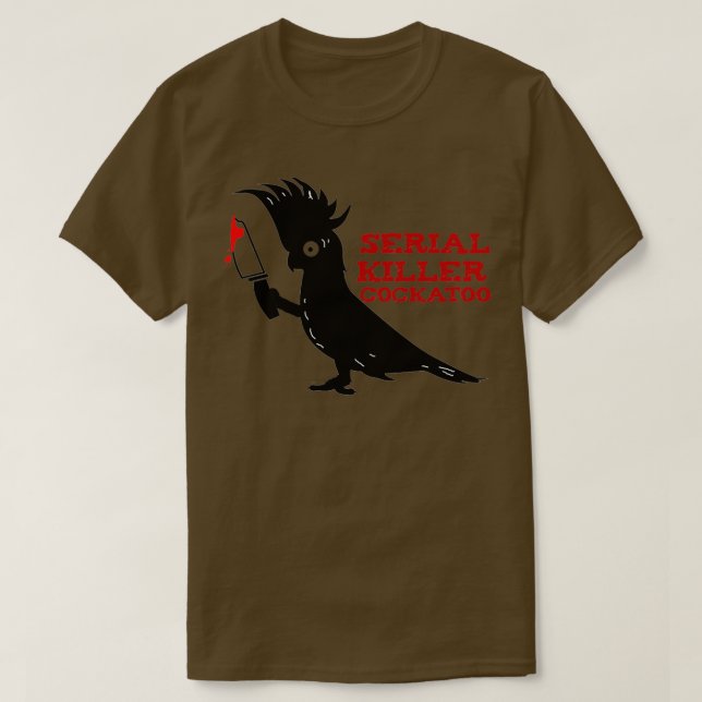 Camiseta Cockatoo Assassino Serial (Frente do Design)