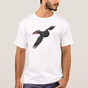 Camiseta Cockatoo preto atado vermelho
