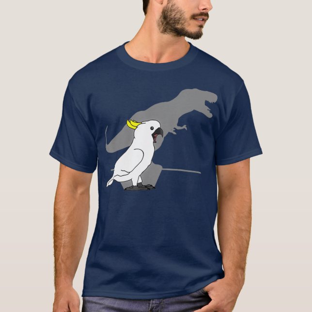 Camiseta Cockatoo T-rex Birb memes de enxofre (Frente)