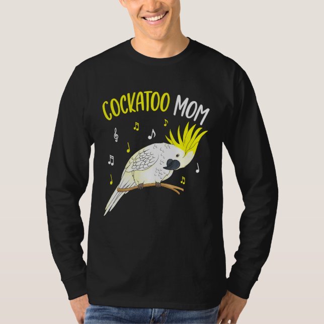 Camiseta Cockatoon Mãe Pássaro de Papagaio (Frente)