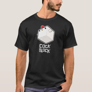 Camiseta Cockblock poderoso com t-shirt do título