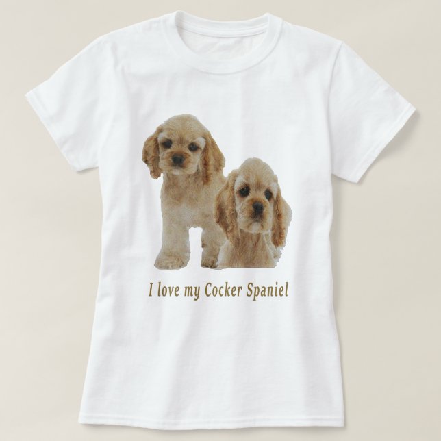 Camiseta Cocker spaniel (Frente do Design)