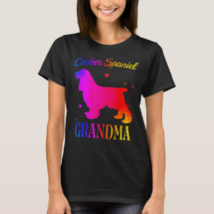 Camiseta Cocker Spaniel Avó Vintage Watercolor Mãe