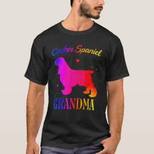 Camiseta Cocker Spaniel Avó Vintage Watercolor Mãe