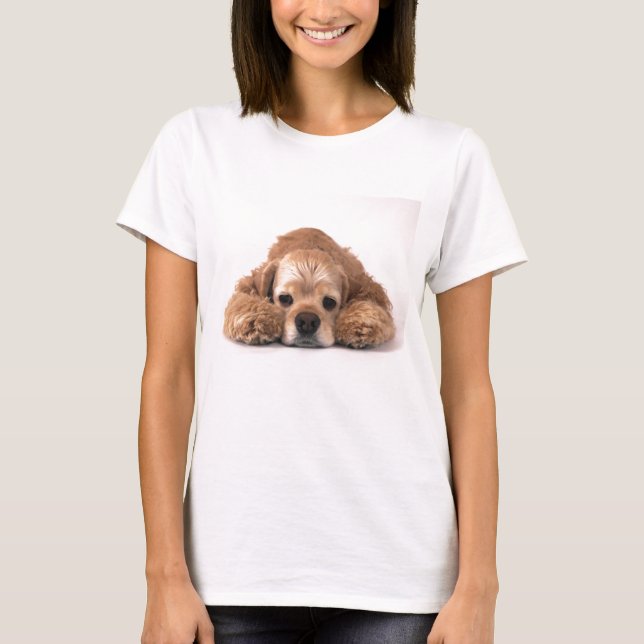 Camiseta Cocker spaniel bonito (Frente)