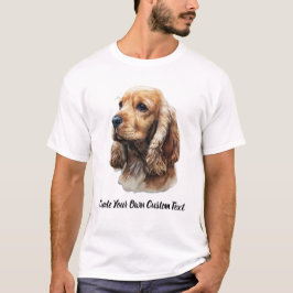 Camiseta Cocker Spaniel Cachorro Crie Seu Próprio Texto Per