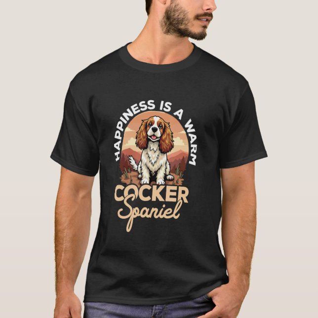 Camiseta Cocker Spaniel Cocker Spaniel Inglês Amantes de Cã (Frente)