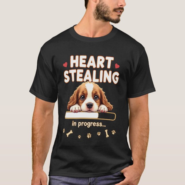 Camiseta Cocker Spaniel de Coração Presente Divertido para  (Frente)