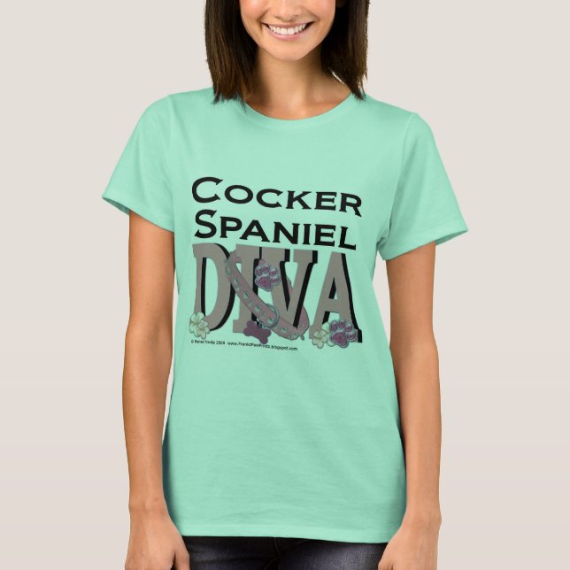 Camiseta Cocker Spaniel DIVA (Frente)