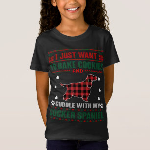 Camiseta Cocker Spaniel Dog Amadurece Xmas Pajama Ugly Chri
