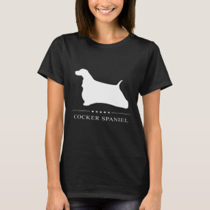 Camiseta Cocker Spaniel Dog White Silhouket