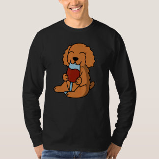 Camiseta Cocker Spaniel Drinking Wine Dog