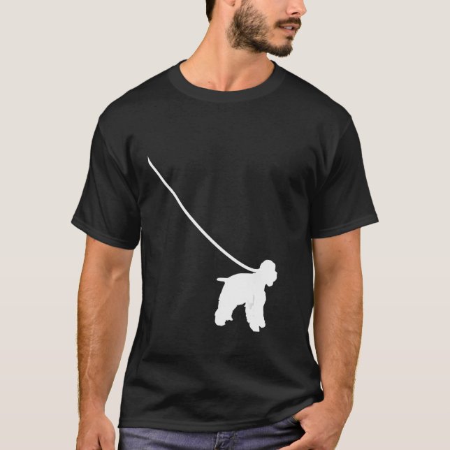 Camiseta Cocker Spaniel em um Cachorro Lixeira Mãe Pai Pet  (Frente)