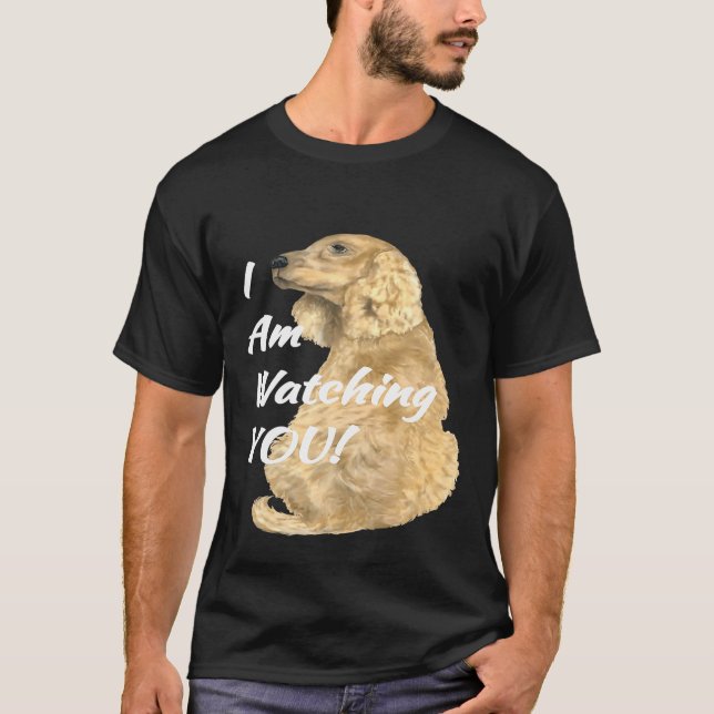 Camiseta Cocker Spaniel Estou A Ver-Te Cachorro (Frente)
