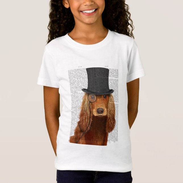 Camiseta Cocker Spaniel, Formal Hound e Chapéu (Frente)