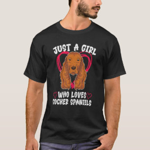 Camiseta Cocker Spaniel Girls Dog Proprietário Cute Pet Coc