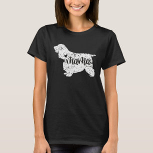 Camiseta Cocker Spaniel Gráfico Pata para Mãe