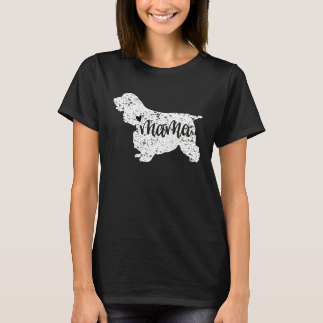 Camiseta Cocker Spaniel Gráfico Pata para Mãe (Frente)