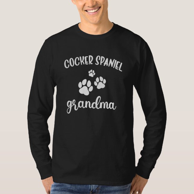 Camiseta Cocker Spaniel Grandma Cute Dog English (Frente)