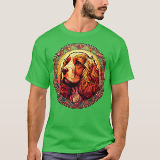 Camiseta Cocker Spaniel Graphic Art Nouveau Design
