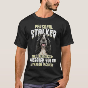 Camiseta Cocker Spaniel Inglês Acompanhante Pessoal Eu Vou