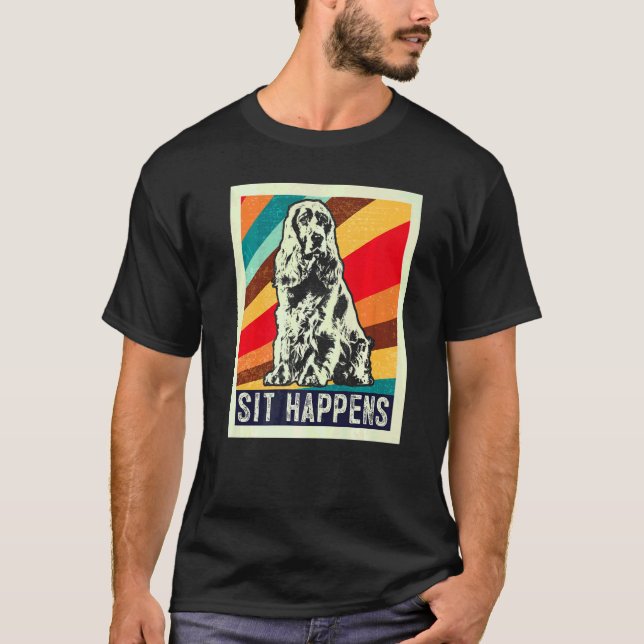 Camiseta Cocker Spaniel Inglês Raça de Cão (Frente)
