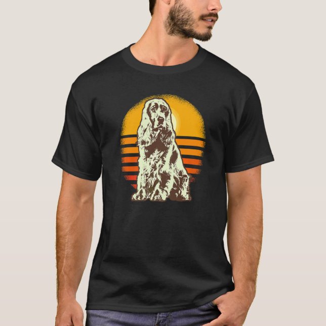 Camiseta Cocker Spaniel Inglês Raça de Cão (Frente)