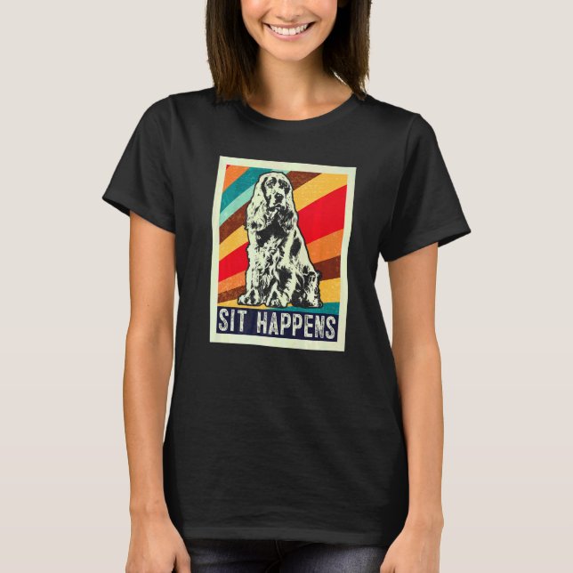 Camiseta Cocker Spaniel Inglês Raça de Cão (Frente)