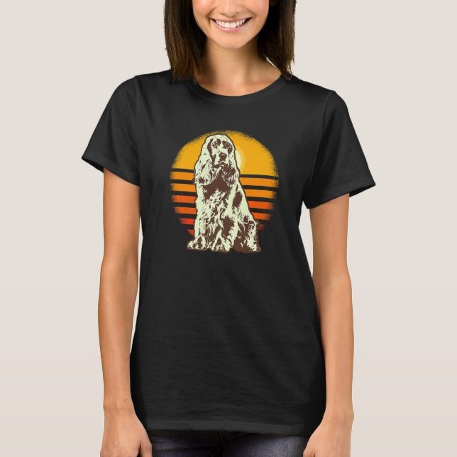 Camiseta Cocker Spaniel Inglês Raça de Cão (Frente)