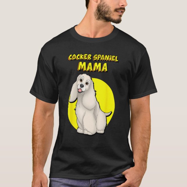 Camiseta Cocker Spaniel Mama Buff Cocker Spaniel Dog Mother (Frente)