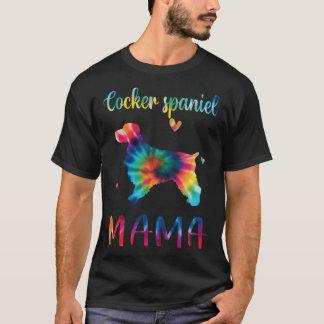 Camiseta Cocker Spaniel Mama Tie Dye Dog Mom Mothers Day