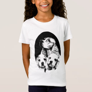 Camiseta Cocker Spaniel Mamãe Cãezinhos Cãezinhos Arte