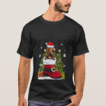 Camiseta Cocker Spaniel no Calçado Santa Hat Ugly Christma<br><div class="desc">Cocker Spaniel no Calçado Santa Hat Ugly Christmas Sweater V Neck</div>