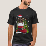 Camiseta Cocker Spaniel no Calçado Santa Hat Ugly Christma<br><div class="desc">Cocker Spaniel no Calçado Santa Hat Suéter de Natal Feio</div>