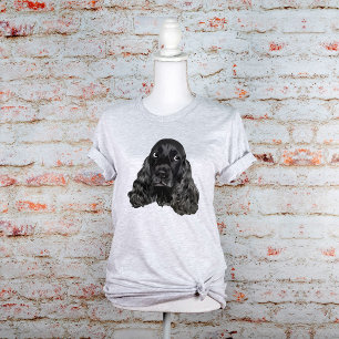 Camiseta Cocker spaniel preto bonito