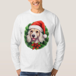 Camiseta Cocker Spaniel Wreath Natal