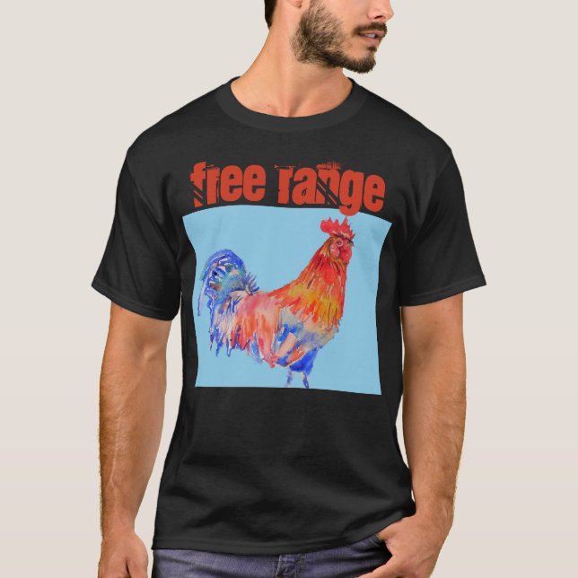Camiseta Cockerel de galinha de galinha de galinha de alcan (Frente)