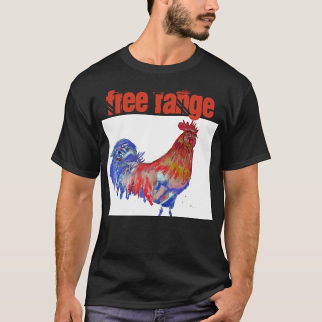 Camiseta Cockerel de galinha de galinha de galinha de alcan (Frente)