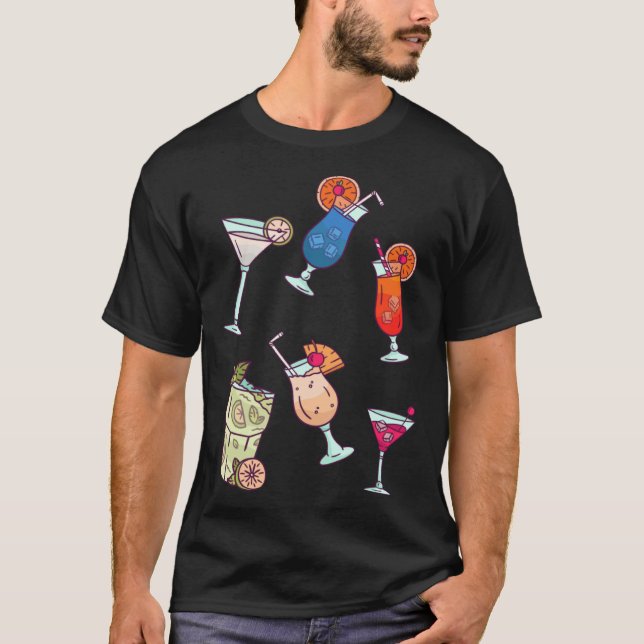 Camiseta Cocktail  Party Girls Night Out Drinking Bartendin (Frente)