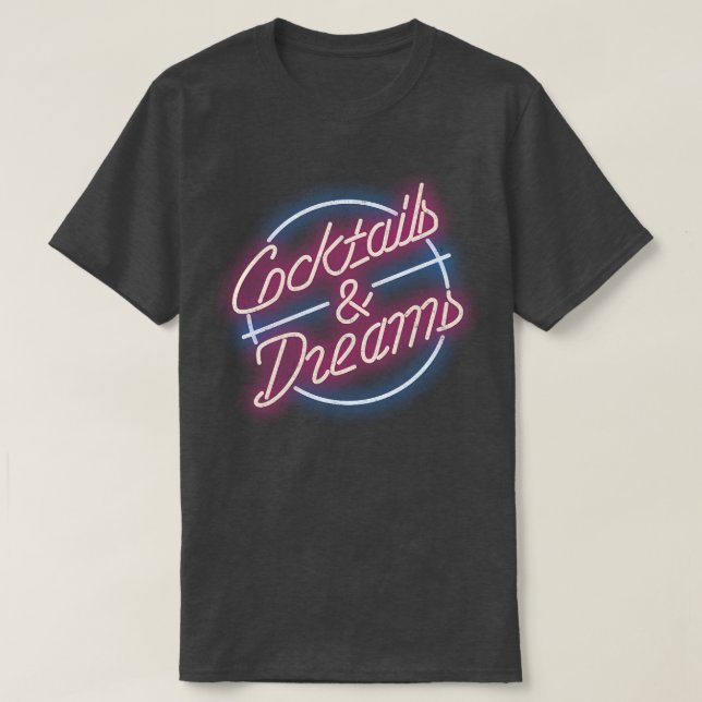 Camiseta Cocktails Dreams vintage (Frente do Design)