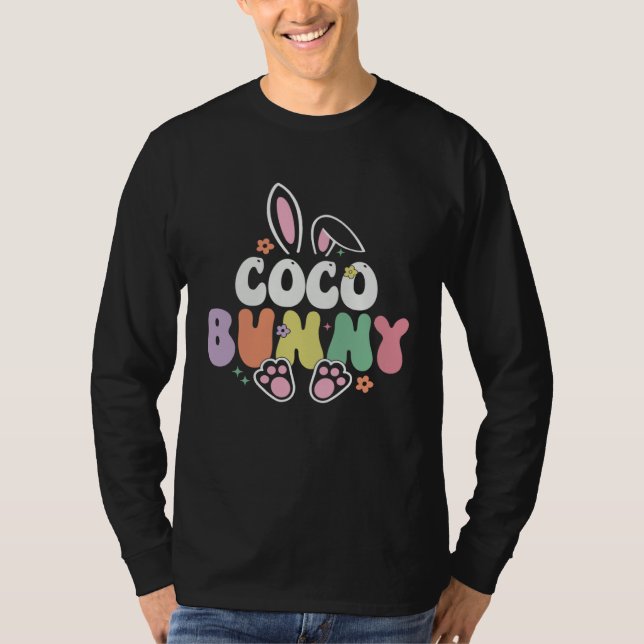 Camiseta Coco Bunny Women Easter Day Rabbit Grandma Family  (Frente)