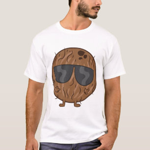 Camiseta Coco De Fruta De Verão De Coco Com Pulmões Amor Co