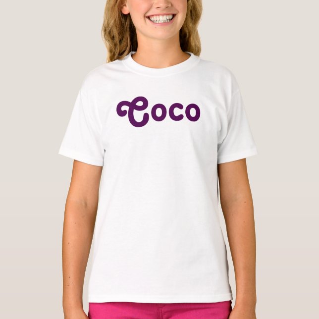 Camiseta Coco de Garotas de Vestuário (Frente)
